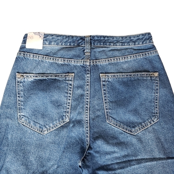 𝅺Anthropologie Pilcro Joey Jeans High Rise Straight Leg Distressed Front - Picture 6 of 13